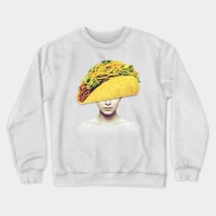 Taco head portrait Crewneck Sweatshirt